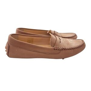 M Gemi Italy Women's Felize Moccasin Slip On Loafer Size 37.5 7 Nude Tan Shoe